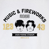 King & Prince / ミュージック＆ファイヤーワークスTシャツ ホワイト【King & Princeとうちあげ花火2025】【事後販売】